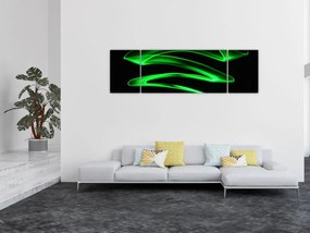 Obraz - neonowe fale (170x50 cm)