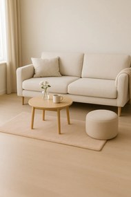 Dywan Futrzany Beżowy 70x130 cm Włochaty Miękki Dekoracyjny Antypoślizgowy