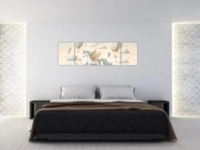 Obraz - Szczęśliwy jednorożec (170x50 cm)