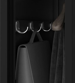Szafka pracownicza ubraniowa dwukomorowa czarna, 400x1800x500 mm: KACPER 1 Plus