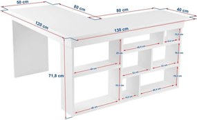 Biurko w dekorze sosny 120x130 cm Vesper – Kalune Design
