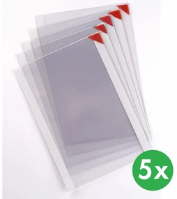 Kieszenie samoprzylepne z narożnikiem magnetycznym, narożnik czerwony
