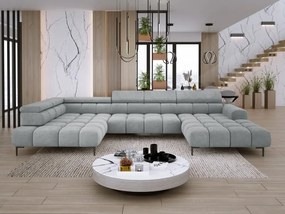 Narożnik PLAZA XL Lewostronny z elektryczną regulacją siedziska Tkanina CLOUD 81 WERSAL