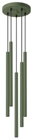 Lampa wisząca PASTELO 5P zielona oliwka SOLLUX  LIGHTING