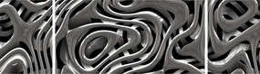 Obraz - Metaliczna abstrakcja (170x50 cm)