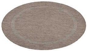 Dywan zewnętrzny Relax ramka brązowy 120 cm x 120 cm  koło