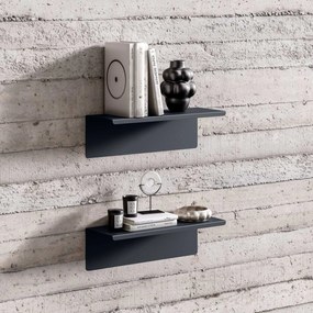 Półka wisząca JOANNE 400 mm, antracytowa