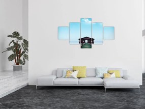 Obraz domu nad morzem (125x70 cm)