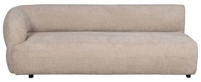 Beżowa sofa z tkaniny szenilowej lewostronna 199 cm Minimal – Ixia