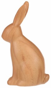 Dekoracja z żywicy poliestrowa Zając, średniafigurka, 8 x 5 x 16 cm