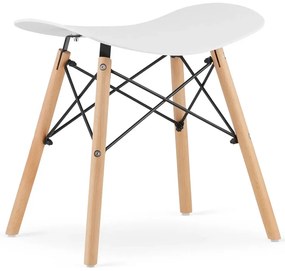 Zestaw 4 szt. białych taboretów skandynawskich A8-F91