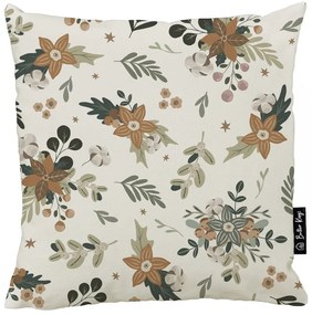 Poszewka na poduszkę ze świątecznym motywem 45x45 cm Festive Flowers – Butter Kings