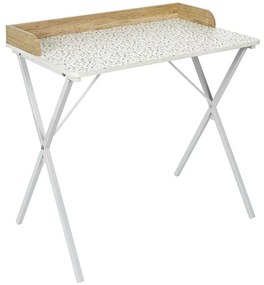 Minimalistyczne Biurko Z Wzorem Białego Lastryko E7-S38