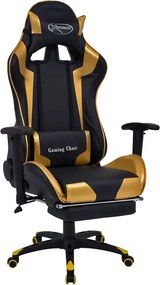 Czarno-złoty fotel gamingowy regulowany S1-P93