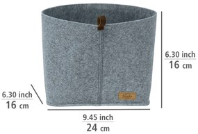 Organizer na kosmetyki i drobne przedmioty FELI, z imitacji filcu, 24 x 16 x 16 cm, WENKO