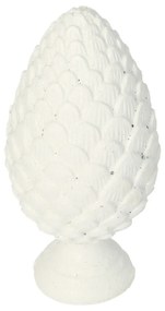 Dekoracja White Cone 13cm