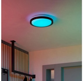 Eglo 300684-LED RGBW ściemnialna lampa sufitowa MALERAMARA-Z LED/14W/230V czarny/złoty+z pilotem