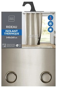 Beżowa aksamitna zasłona termiczna 140x260 cm Polarchic – douceur d'intérieur