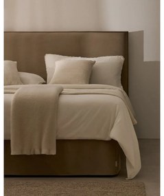 Szarobrązowe tapicerowane łóżko dwuosobowe 160x200 cm Jaira – Kave Home
