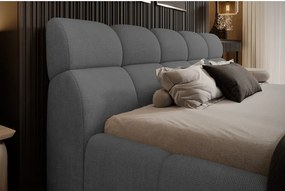 Łóżko GIULIA tapicerowane z pojemnikiem na pościel kolor Antracytowy WERSAL