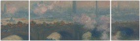 Obraz - Claude Monet, Waterloo Bridge, Gray Day, reprodukcje (170x50 cm)