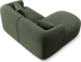 Zielony aksamitny narożnik (lewostronny/z szezlongiem) Campi – Cosmopolitan Design