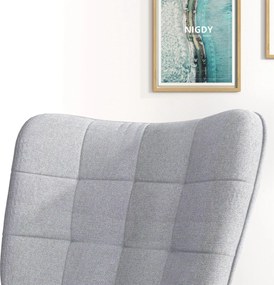 HOMCOM Fotel bujany z podnóżkiem