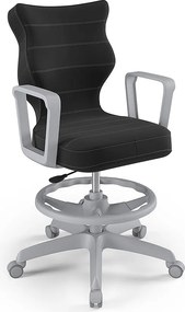 Młodzieżowe krzesło biurkowe Norm Grey rozmiar 6 (159-188 cm) z podnóżkiem