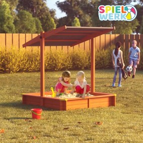 Spielwerk Piaskownica z baldachimem Sami, drewno świerkowe, 120x120x120cm