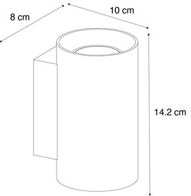 Nowoczesny Kinkiet / Lampa scienna okrągły w kolorze ciemnego brązu - Sandy Nowoczesny Oswietlenie wewnetrzne