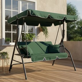 Huśtawka ogrodowa 3-osobowa Puerto MAS-4003A, zielona