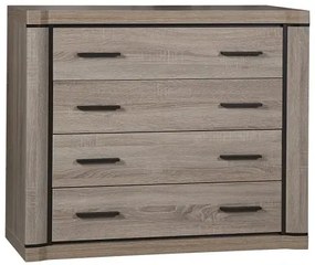Komoda z szufladami dąb truflowy - Rectano 4X