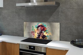 Szklany Panel Klaun nuty farba
