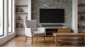 Nowoczesny fotel w kolorze kremowym-ponadczasowy styl