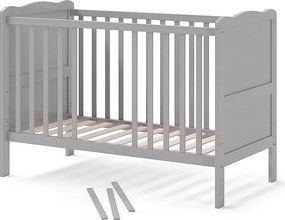 Łóżeczko dla dziecka szary 124x65x87 tobi