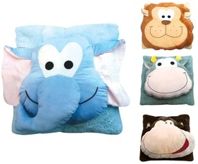 Poduszka dziecięca CUDDLI FRIENDS 70x70 cm pluszowa - więcej kolorów Kolor: Ciemnobrązowy
