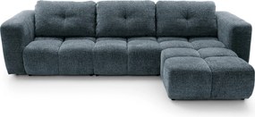 Masseno Narożnik ARTE z funkcją spania i pojemnikiem na pościel Narozniki L, Rozkładana sofa - Granatowy, BELLO 30