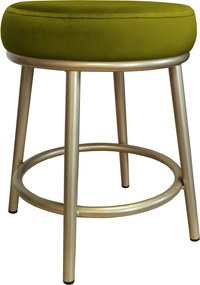 Taboret Ben tkanina Welur stelaż metalowy STOŁEK LOFT : Kolor Stelaża - Złoty, Kolor tkaniny - VELVET - BL75, Typ tkaniny - Velvet