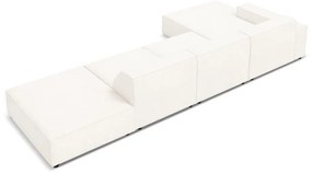 Beżowy narożnik (lewostronny) z materiału bouclé Jodie – Micadoni Home