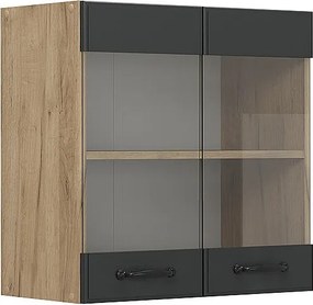 Szklana szafka kuchenna antracytowy domek wiejski 60x31x60 r-line