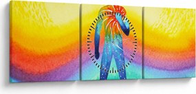 Obraz - Wewnętrzna siła (z zegarem) (90x30 cm)