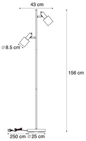 Nowoczesna lampa podłogowa zielona 2-źródła światła - Stijn Nowoczesny Oswietlenie wewnetrzne
