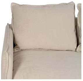 Kremowa lniana sofa 160 cm – Ixia