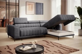 Narożnik CALDO S/MINI Prawostronny z funkcją spania wolnostojąca w tkaninie RUN AGAIN 90 WERSAL