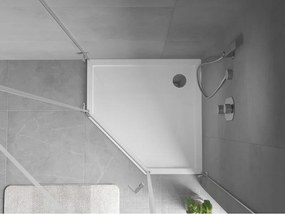 Mexen Flow brodzik pięciokątny slim 90 x 90 cm, biały połysk - 46P109090