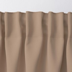 Zasłona zaciemniająca na taśmie marszczącej ciemnobeżowy 140 x 280 cm 1 szt.