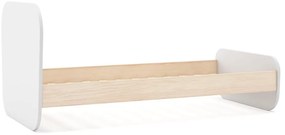 Białe łóżko dziecięce w dekorze sosny 90x190 cm Esteban – Marckeric