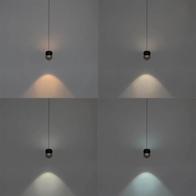 Nowoczesna czarna lampa wisząca do systemu szynowego jednofazowego z LED - Magnetic Lance