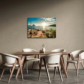 Obraz - Plaża z ludźmi (70x50 cm)