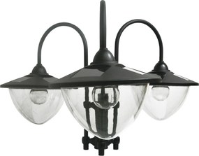 Outsunny Lampa solarna ogrodowa z donicą 3 głowice wodoodporna oświetlenie zewnętrzne | Aosom PL